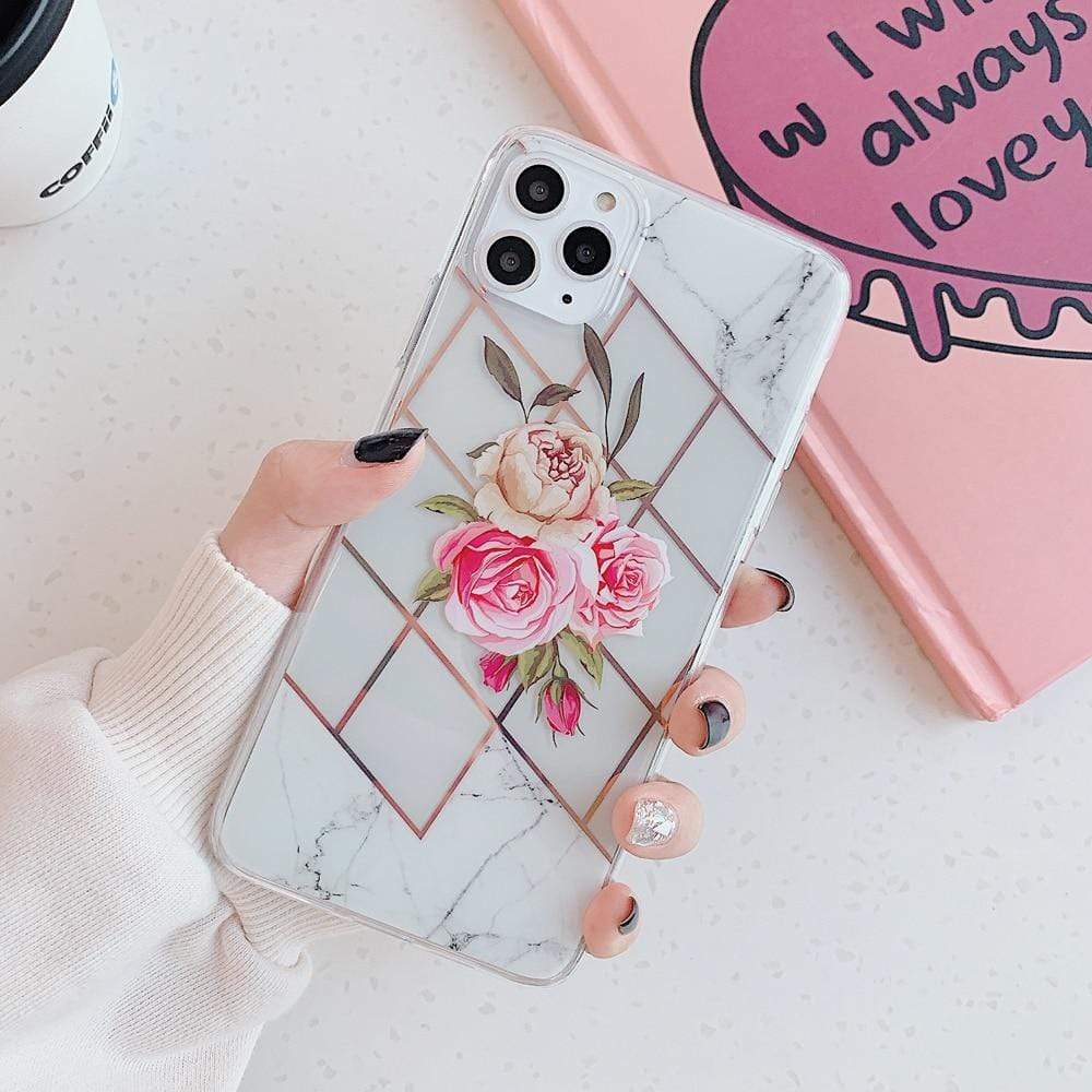 Kinky Cloth 380230 Style5 / For 7 Plus or 8 Plus Clear Floral iPhone Case