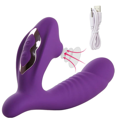 Kinky Cloth China / E082 purple Clit Sucker Silicone Vibrators