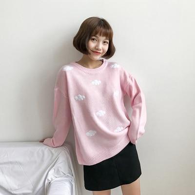 Kinky Cloth Sweatshirt Pink / One Size Cloud Sweater