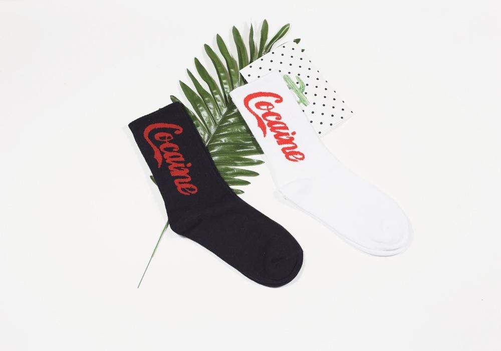 Kinky Cloth Black / One Size Cocaine Socks