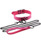 Kinky Cloth Necklace rose red Collar & Leash Set