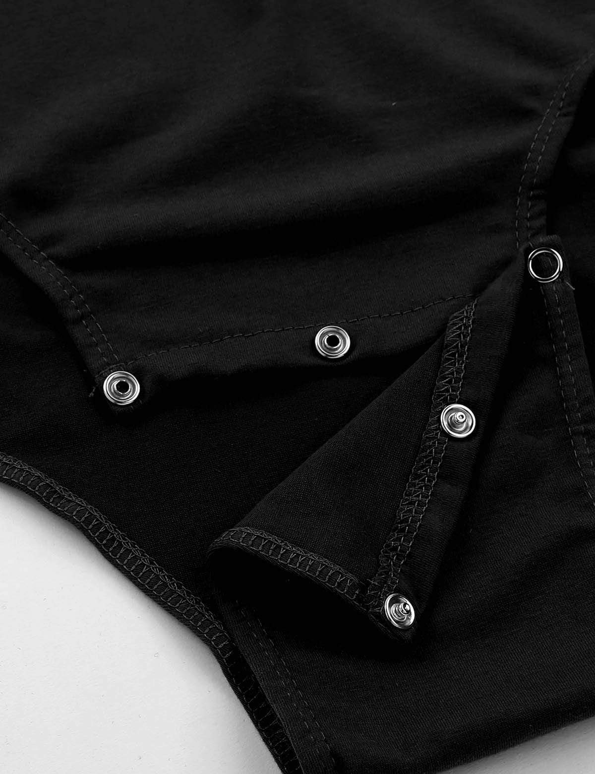 Kinky Cloth Bodysuit Collared Short Sleeve Onesie