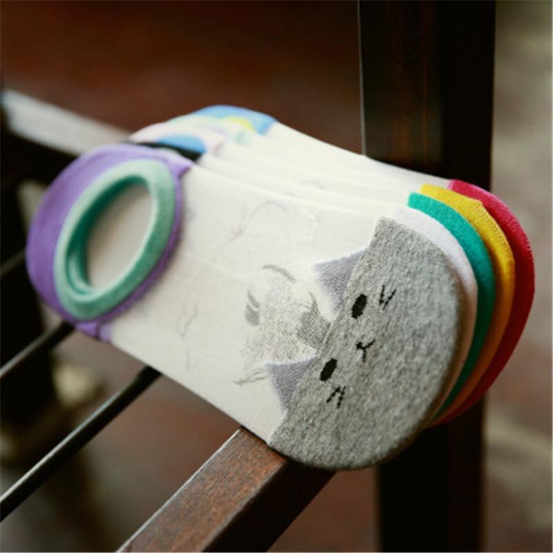 Kinky Cloth 200000866 Colorful Cat Design Ankle Socks