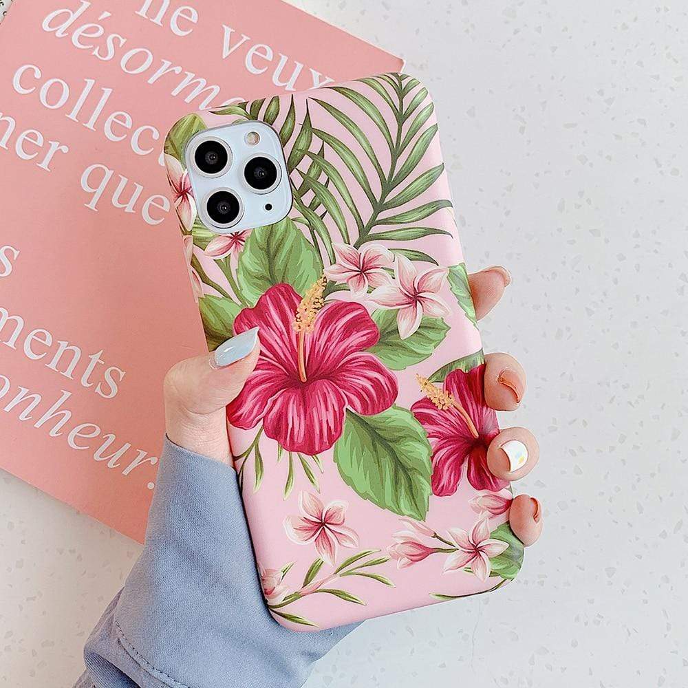 Kinky Cloth 380230 Style2 / For 7 Plus or 8 Plus Colorful Floral Leaves iPhone Case