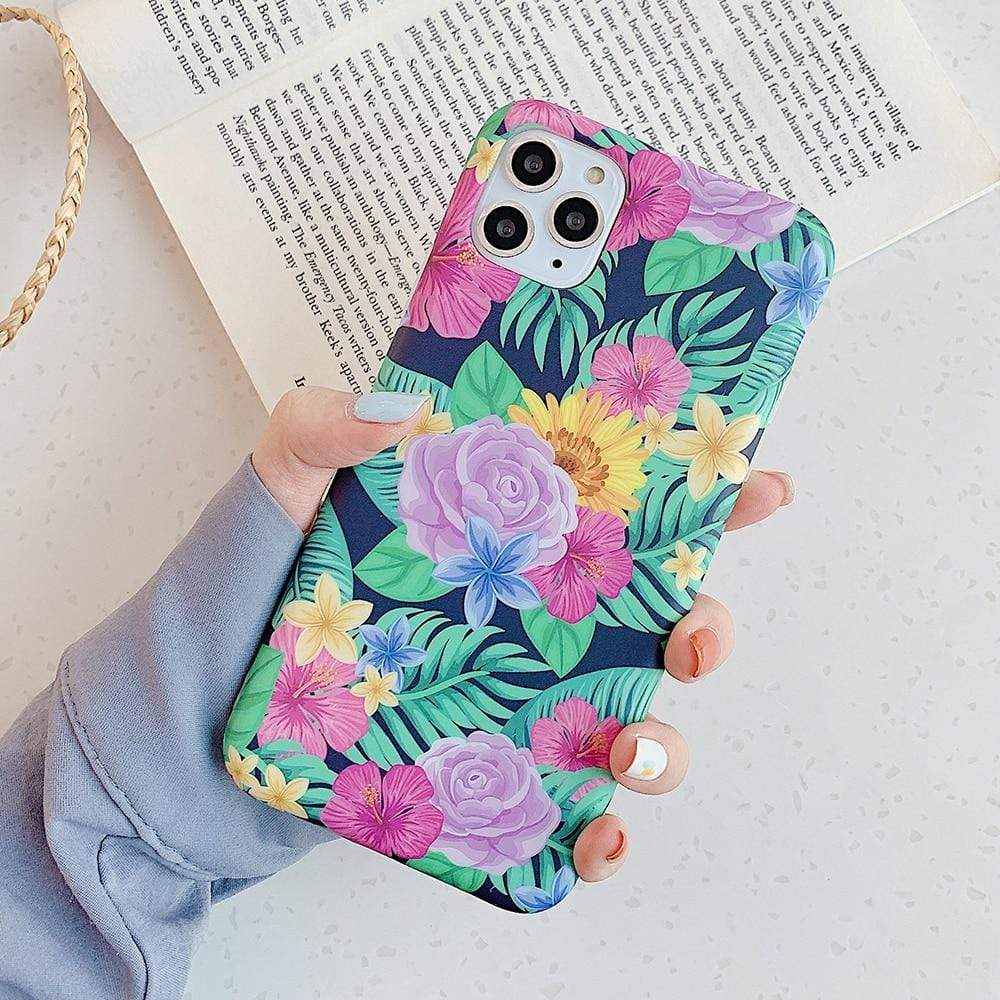 Kinky Cloth 380230 Style3 / For 7 Plus or 8 Plus Colorful Floral Leaves iPhone Case