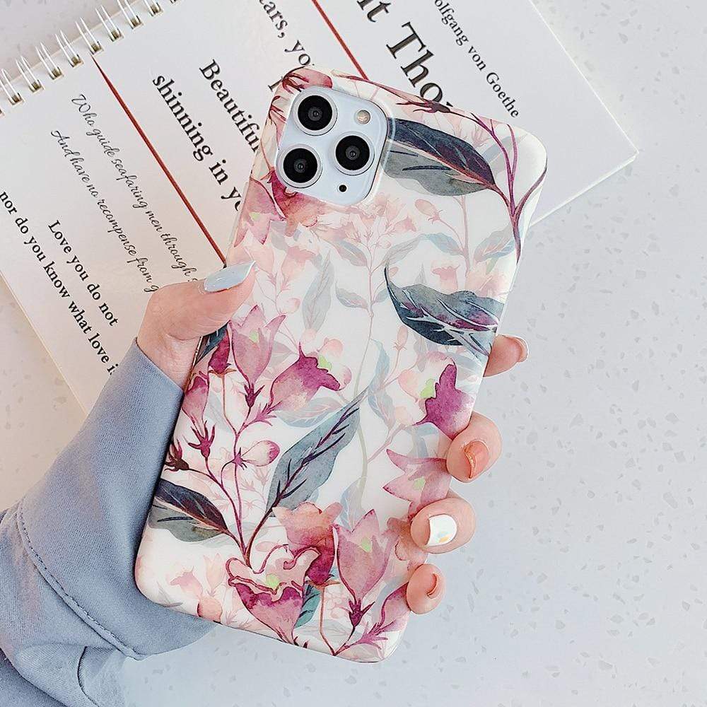 Kinky Cloth 380230 Style4 / For 7 Plus or 8 Plus Colorful Floral Leaves iPhone Case