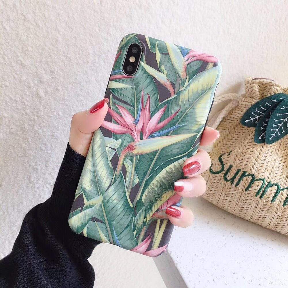 Kinky Cloth 380230 Style6 / For 7 Plus or 8 Plus Colorful Floral Leaves iPhone Case