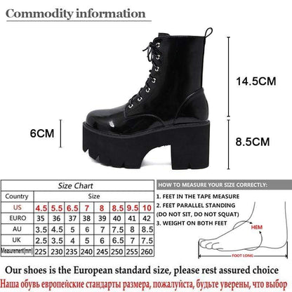Combat Laced Platform Boots