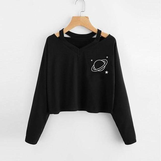 Kinky Cloth Sweatshirt A / L / United States Cosmic Crop Top