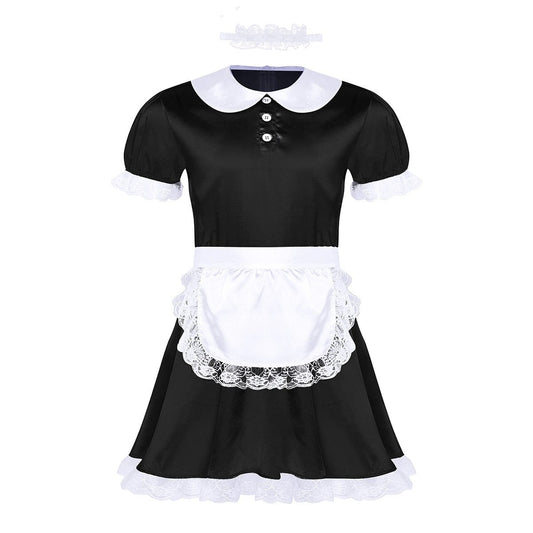 Kinky Cloth Type C Black / M Cosplay French Maid Men's Dress