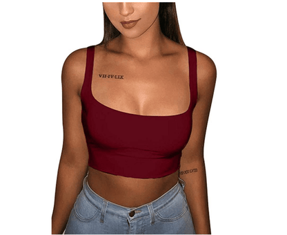 Kinky Cloth Coral Red / S Cropped Tank Top