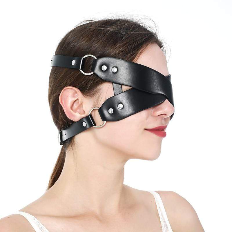 toilet spise tang Cross Leather Blindfold Eye Mask – Kinky Cloth