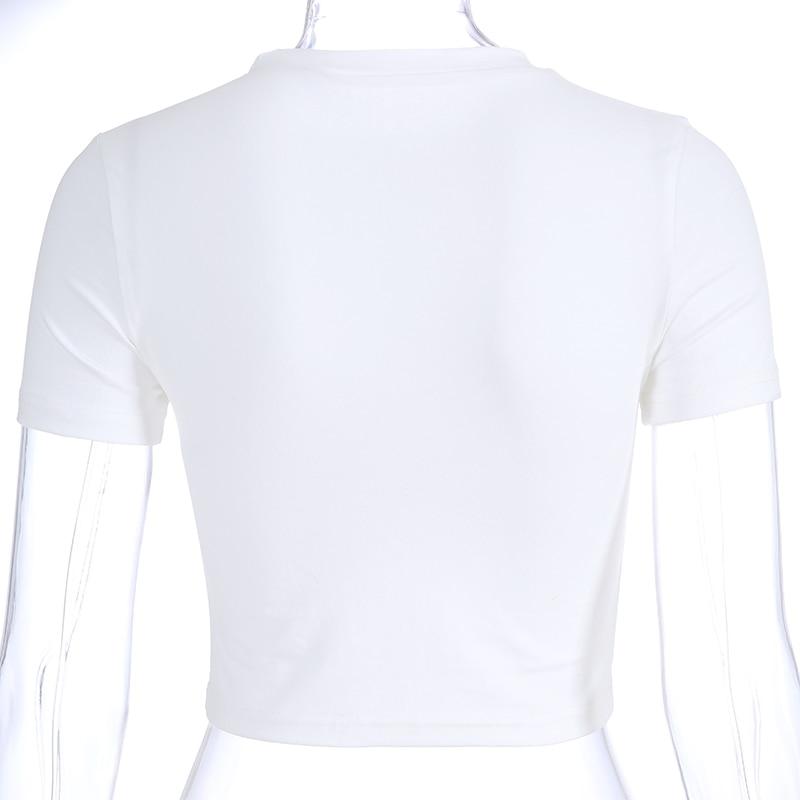 Kinky Cloth 200000791 Cupid Angel Print White Crop T-Shirt