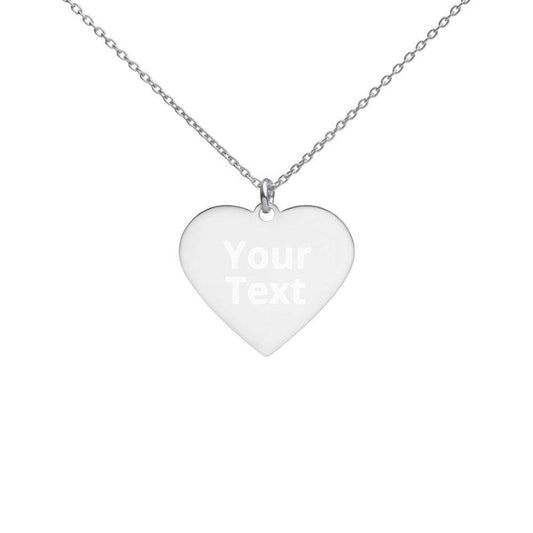 Custom Personalized Engraved Heart Necklace