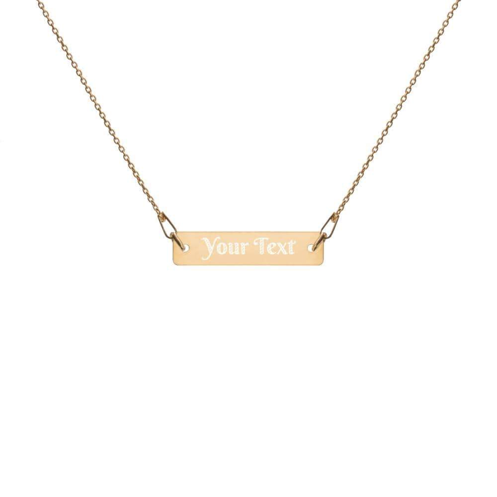 Kinky Cloth 24K Gold / 16" Custom Personalized Engraved Necklace