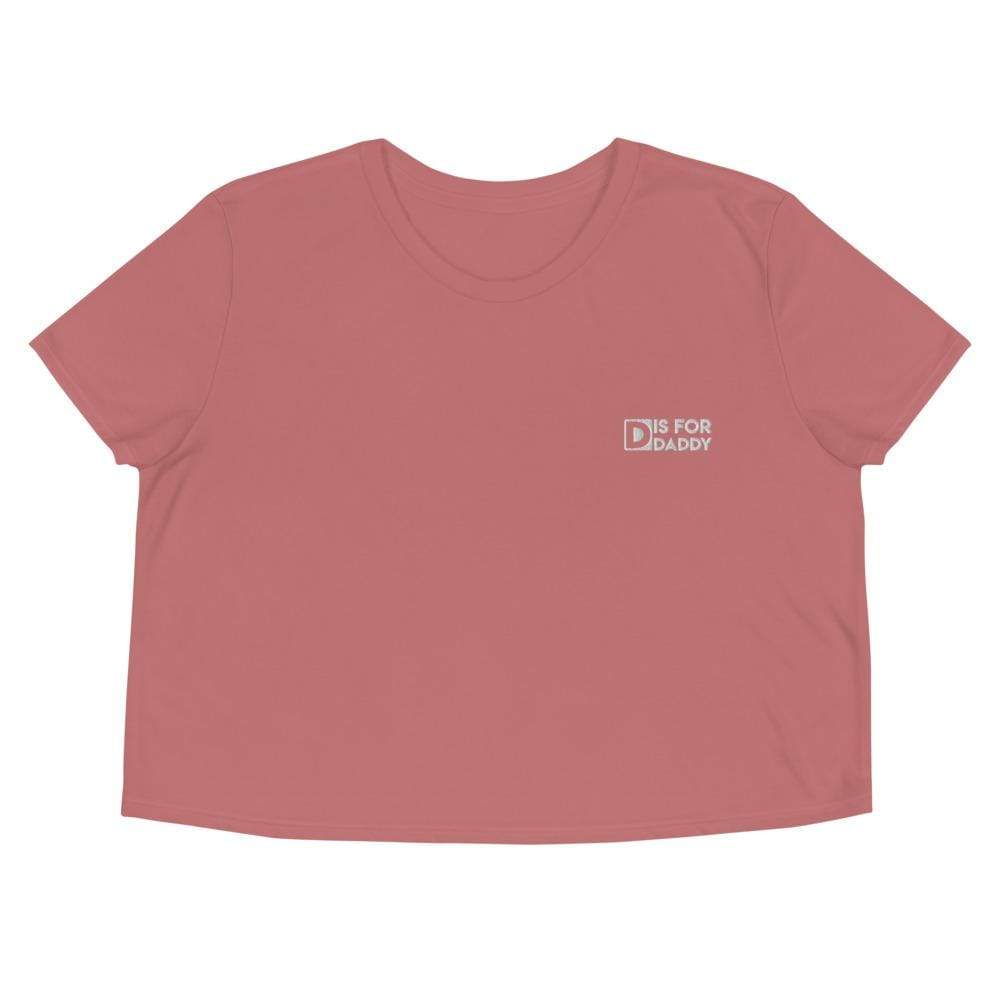 Kinky Cloth Mauve / S D is for Daddy Embroidered Crop Top