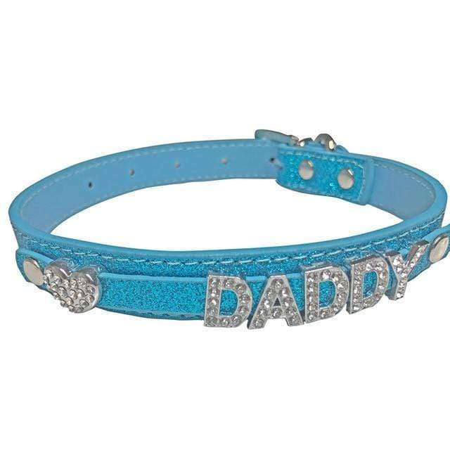 Kinky Cloth Necklace Daddy Glitter Rhinestone Collar