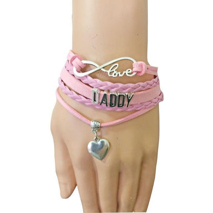 Kinky Cloth Pink / 16cm Daddy Leather Bracelet