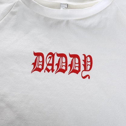 Daddy Red Gothic Crop Top