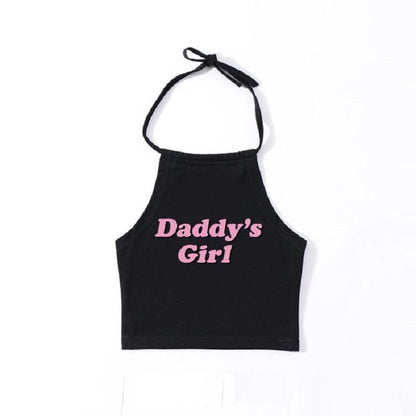 Kinky Cloth Crop Top Black / L Daddy's Girl Halter Top