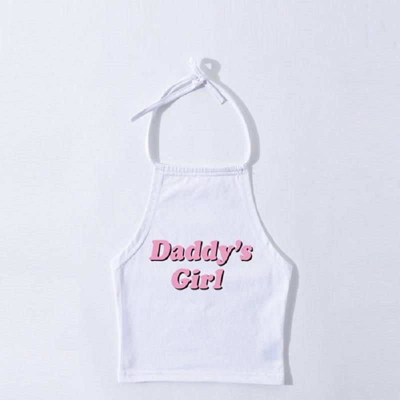 Kinky Cloth Crop Top White / L Daddy's Girl Halter Top