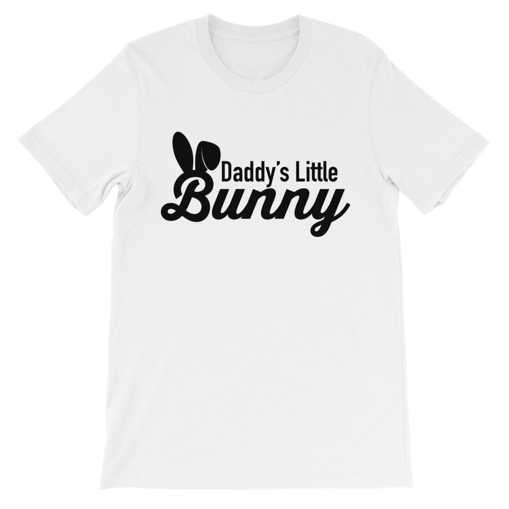 Kinky Cloth Top Crop Top - S / White/ Pink Font Daddy's Little Bunny Top