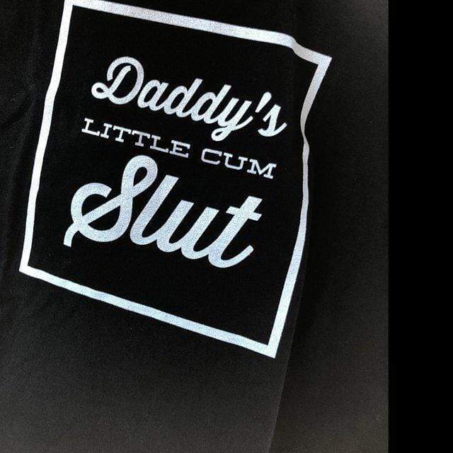 Kinky Cloth Crop Top Daddy's Little Cum Slut Top