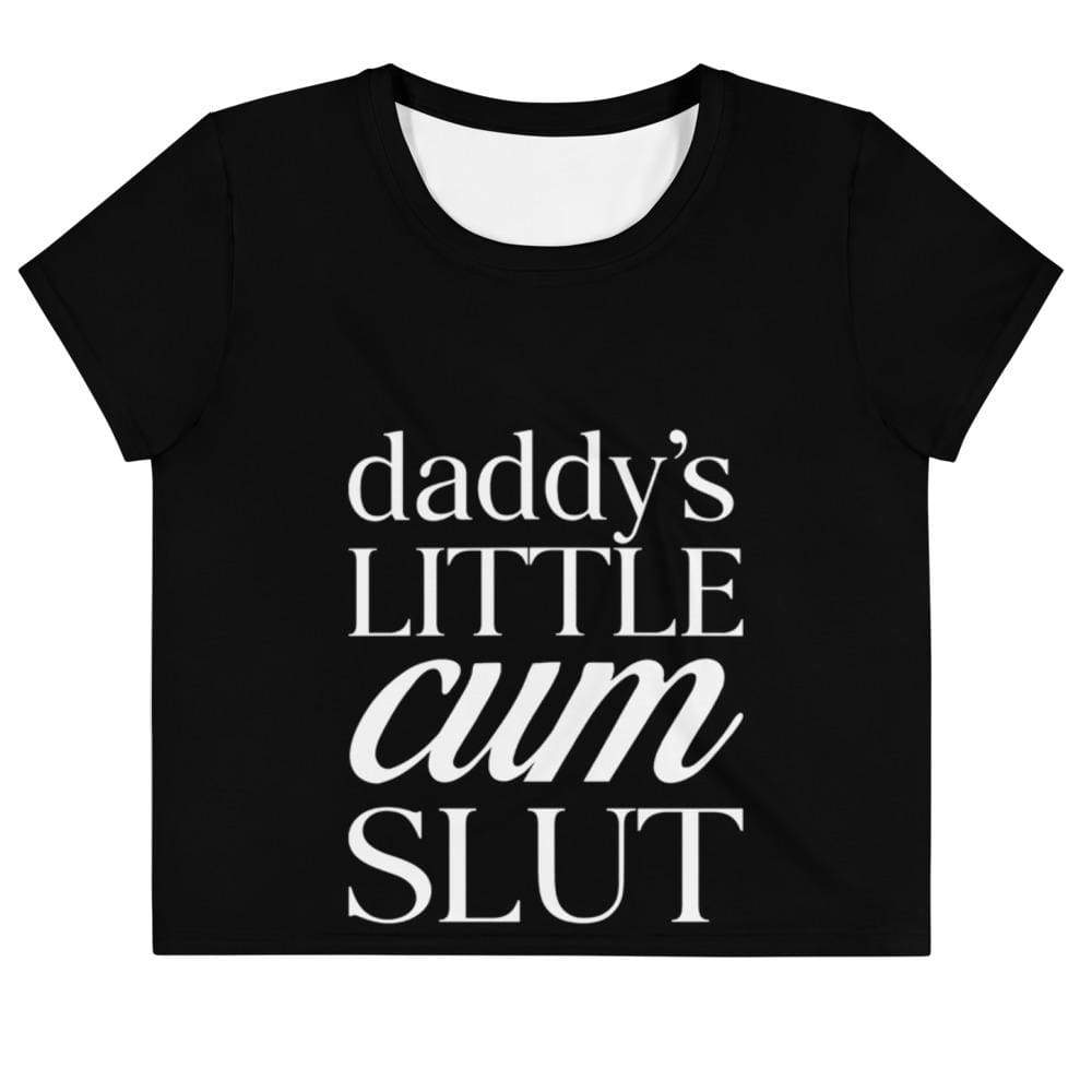 Kinky Cloth XS Daddys Little Cum Slut Crop Top Tee