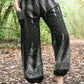 Tan Smokey Women's Clothing Dark Feather Harem Pants