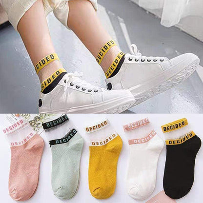 Kinky Cloth 200000866 Decided Patterned Transparent Ankle Socks