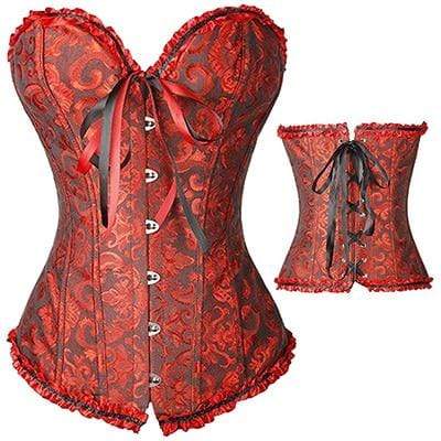 Light Red Gothic Plus Size Corsets