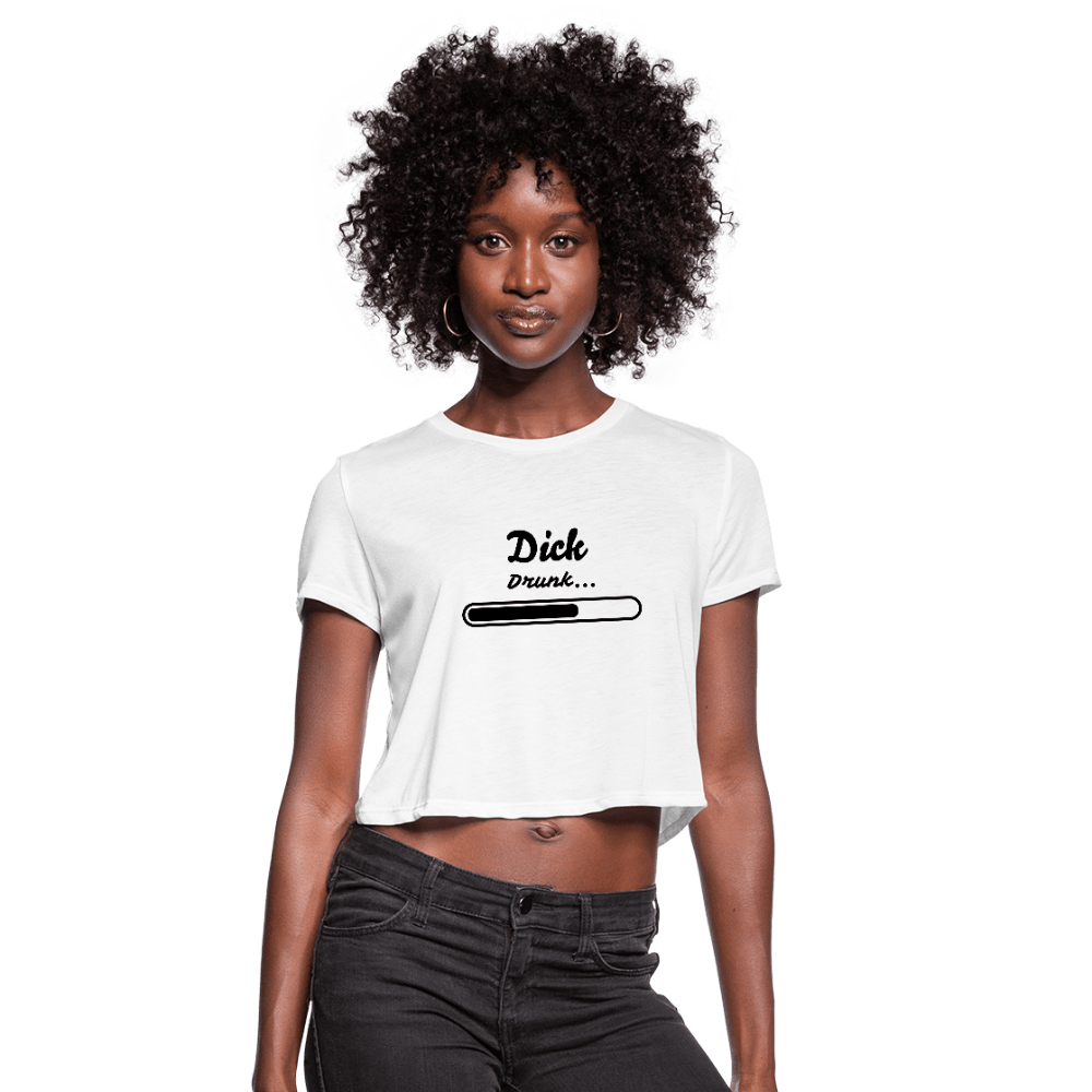 SPOD Women's Cropped T-Shirt white / S Dick Drunk Crop Top