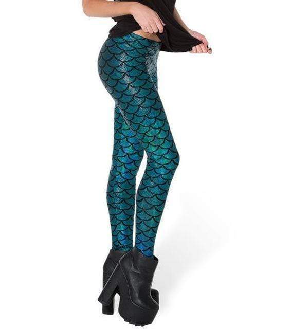 Kinky Cloth K030 Deep Blue / S Digital Mermaid Leggings