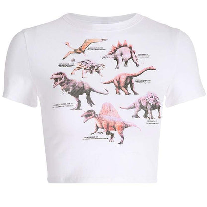 Kinky Cloth 200000791 Dinosaur Crop T Shirt