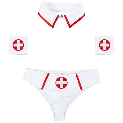Kinky Cloth 200003986 White / M Doctor Nurse Jockstraps Brief Set