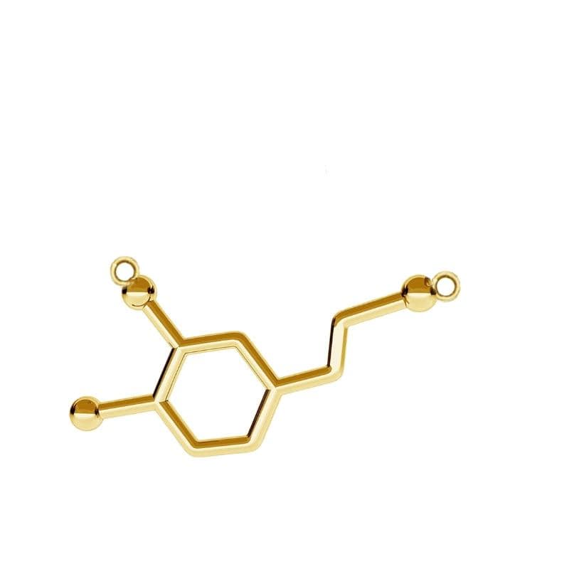 Kinky Cloth Gold(only pendant) Dopamine Molecule Necklace