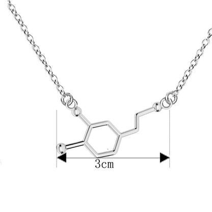 Kinky Cloth Dopamine Molecule Necklace