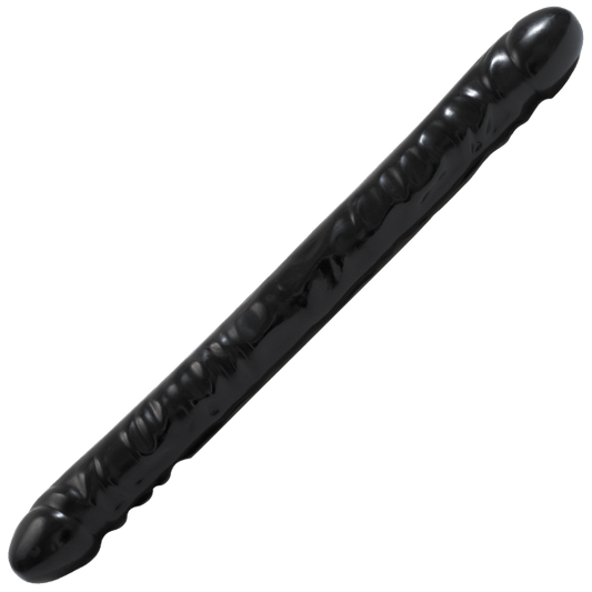 Doc Johnson Dildos Double Header Veined Dong 18 Inch Black
