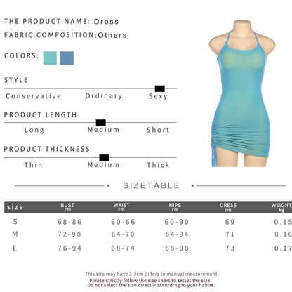 Kinky Cloth Double Layer Drawstring Dress