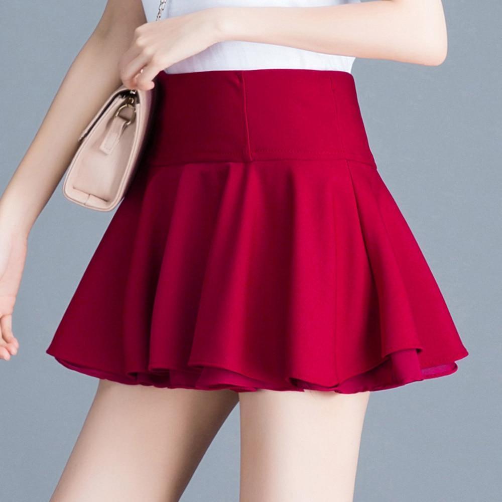 Kinky Cloth 349 Red / L Double Pleated Kawaii Mini Skirt