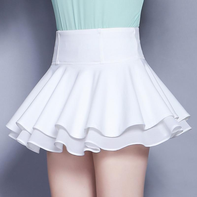 Kinky Cloth 349 White / L Double Pleated Kawaii Mini Skirt