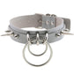 Kinky Cloth 200000162 grey Double Ring Spiked Choker