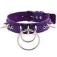 Kinky Cloth 200000162 purple Double Ring Spiked Choker