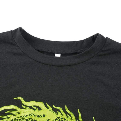 Kinky Cloth 200000791 Dragon Print Oversized T-Shirt