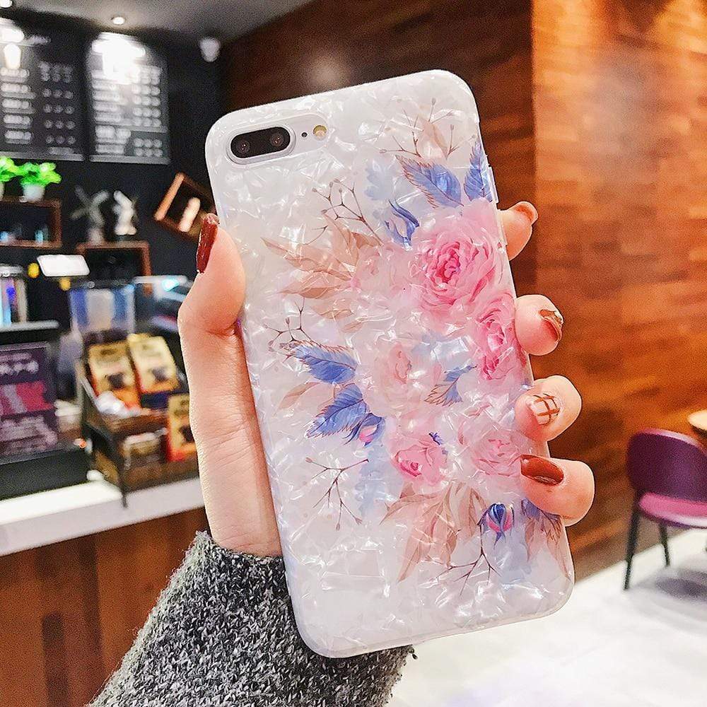 Kinky Cloth 380230 Style1 / For 7 Plus or 8 Plus Dream Shell Vintage Flower iPhone Cases