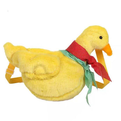 Kinky Cloth 200001420 Yellow Duck Plush Crossbody Bag