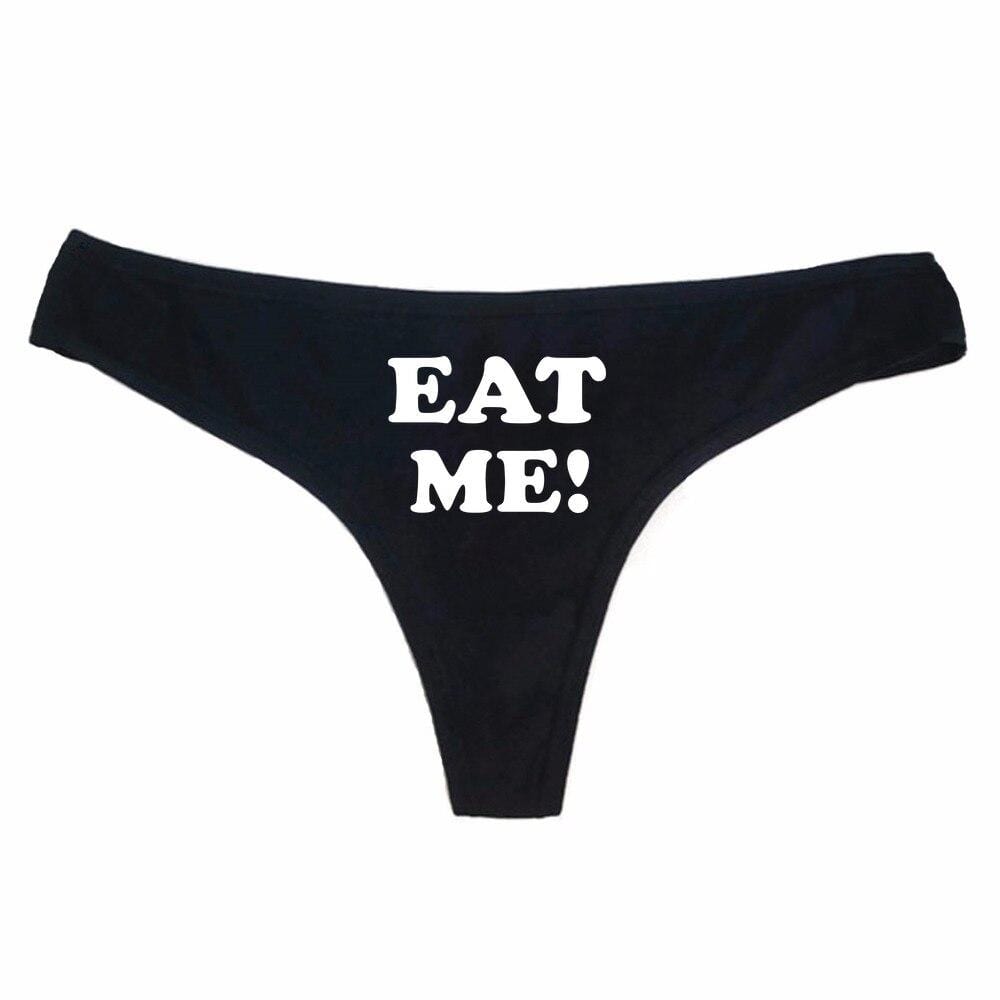 Kinky Cloth 351 Black / L Eat Me! Thong Panties