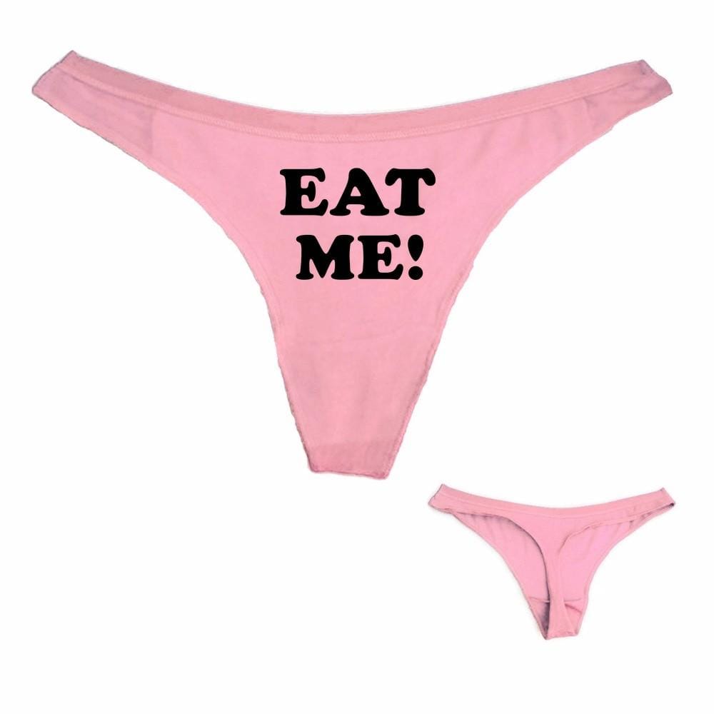 Kinky Cloth 351 Pink / L Eat Me! Thong Panties
