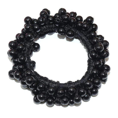 Kinky Cloth 200000395 Black Elastic Pearl Hair Ties Beads