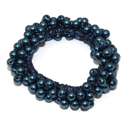 Kinky Cloth 200000395 Blue Elastic Pearl Hair Ties Beads